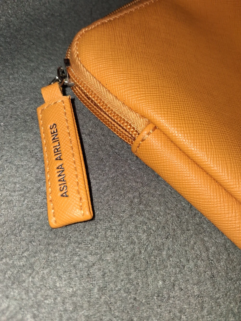 Aigner  Zip Pouch in Tan Orange